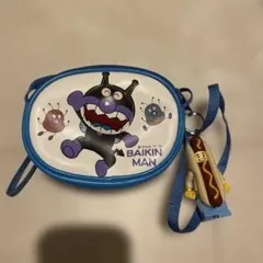 バイキンマン ポーチ 青　ショルダー