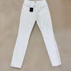 【新品タグ付き】AZUL by MOUSSY ホワイト スキニーデニム Ｌ