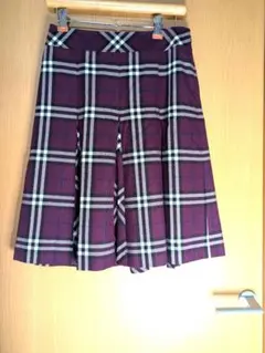 プリーツスカート チェック ひざ丈スカート