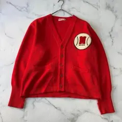 ✨美品✨ MIKI HOUSEミキハウス赤 レタードカーディガンL