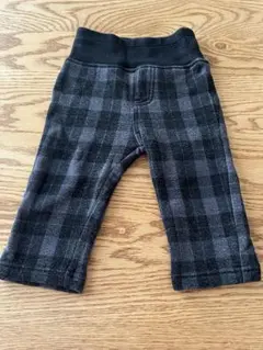 HusHusHのチェック柄ズボン　80サイズ　裏起毛であったかボトムス