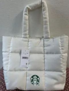 スターバックス ホワイトキルティングエコバッグ