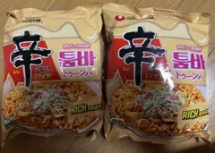 辛ラーメン★トゥーンバ★2袋★スパイシー★クリーミー137g×2クリームパスタ風のサムネイル
