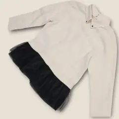 【CROLLA】2WAY 襟取り外し可 ブラウス ノーカラー フリーサイズ 白