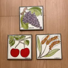 Girasole 陶器タイルセット 3枚