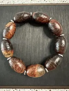 T-709 天珠　多宝天珠　ブレスレット　風水　開運魔除け　鉱物浄化