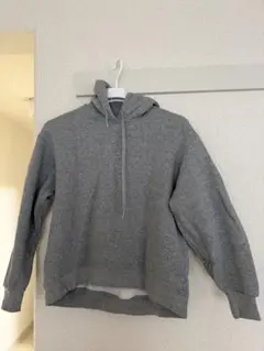 グレー フード付き スウェットパーカー S