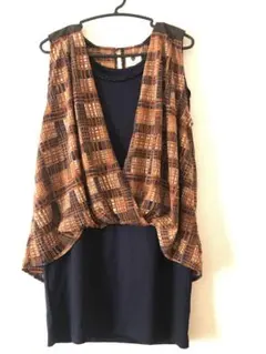 Bou Jelou 新品 チェック柄ノースリーブワンピース チュニックシャツ38