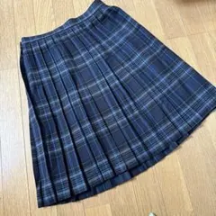 制服風スカート　プリーツスカート　青系