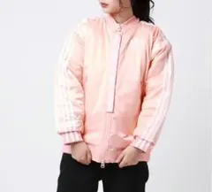 美品　adidas ピンク ジップアップ　ジャケット　　ブルゾン　y48