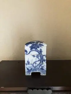 福泉窯 染付 四角 花瓶 陶磁器 花器 置物 飾り | Mercari