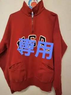 POLO U.S.A. 刺繍 ジップアップパーカー L 赤