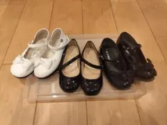 kids フォーマルシューズセット 17.0 ホワイト ブラック