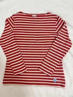 ORCIVAL 赤と白のストライプ 長袖Tシャツ S