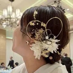 花嫁 結婚式 前撮り 成人式 和風ヘアアクセサリー 花飾り 髪飾り ゴール