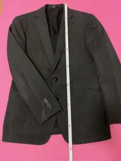 優*里様 冬用ダークグレー ウール　ビジネススーツ