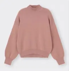 新品★GU スウェットライクハイネックセーター XL