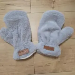 A baby bear フェイクファー ミトン 手袋 グレー