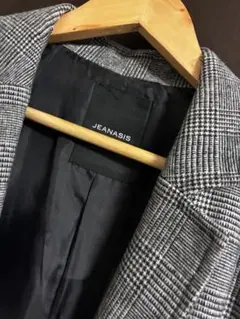 値下げ！JEANASIS グレー チェック柄 テーラードジャケット
