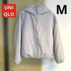 ユニクロ　ライトパデットパーカ　ライトグレー　M 春アウター　軽量　ジャンパー