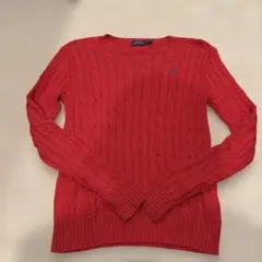 Polo Ralph Lauren ケーブル編みセーター S/P レッド