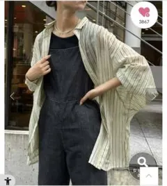 チャオパニックティピー☆ シアーストライプドルマンビッグシャツ