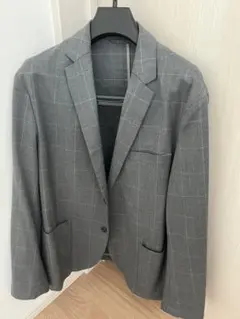 UNITED ARROWSグリーンレーベルリラクシンググレー チェックジャケット