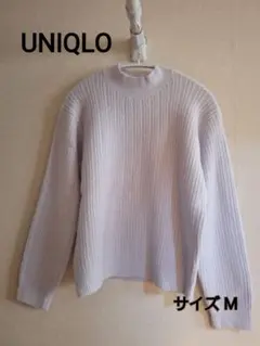 ユニクロ リブ編み ハイネックセーター