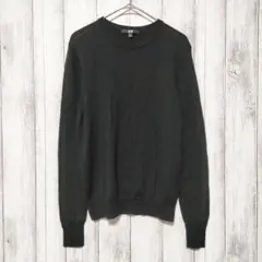 ユニクロ (M)　エクストラファインメリノ クルーネックセーター　ブラック