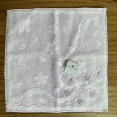 PIERRE BALMAIN 花柄刺繍タオルハンカチ 新品未使用