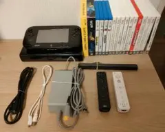 Wii U 本体 黒 ソフト＆周辺機器セット（すぐに遊べます）