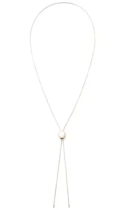 【GU新品未使用】ストーンモチーフスライドチェーンネックレス　ゴールド　現行品