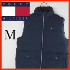 ★美品★TOMMY HILFIGER 紺 ダウンベスト M　アウター　ジャケット