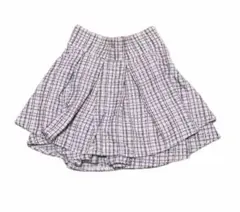 INGNI タックミニフレアスカート オフホワイト ツイード