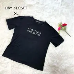 デイクローゼット【XL】半袖 Tシャツ 文字ロゴプリント　カジュアル　洗えるのサムネイル