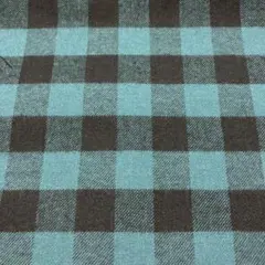 先染め生地（黒×緑のギンガムチェック柄ツイル）