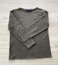 【T3】セントジェームス　ウェッソン　ロンT バスクシャツ 無地 ブラウン系