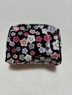 MARY QUANT デイジー柄 ポーチ ブラック ピンクのサムネイル