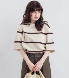 美品　MUHET ボーダー カットソー　Mサイズのサムネイル
