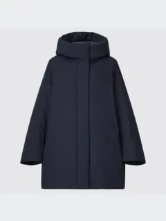 た*ぽ様 UNIQLOハイブリッドダウンショートコート　ネイビー