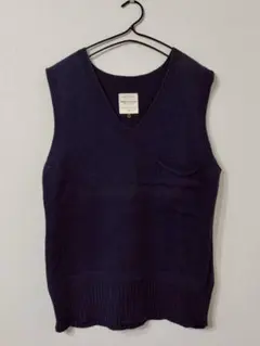 Nigel Cabourn ナイジェルケーボン ポケット ニット ベスト 紺