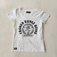 バックス 半袖Tシャツ 刺繍 Y2K グラフィックプリント 穴あき ダメージのサムネイル