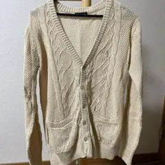 East boy Venus ベージュ Vネック カーディガン　9号　春夏用