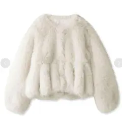 ビビィ Bibiy RAMONA PEPURAMU COAT WHITE ファー