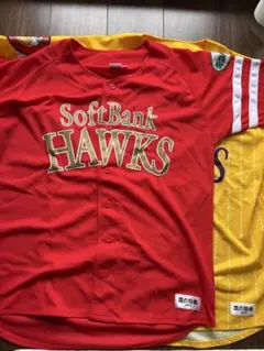 【鷹の祭典】SoftBank Hawks ユニフォーム 赤黄Men's L