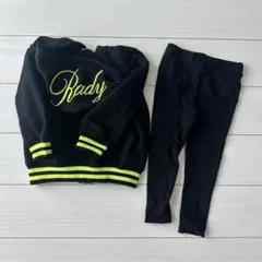 Rady セットアップ パーカー レギンス ちびRady 蛍光 裏起毛
