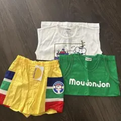 【3点セット】moujonjon ムージョンジョン　タンクトップ　短パン　レトロ