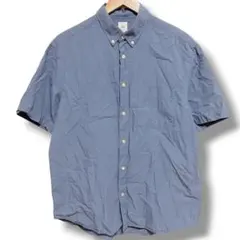 H&M エイチアンドエム 半袖シャツ M ブルー 綿100% レギュラーフィット