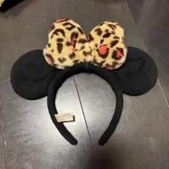 ディズニー ヒョウ柄 ミニー カチューシャ
