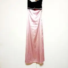 ロングドレス　ピンク　ビジュー付き